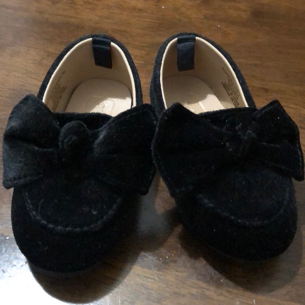 Toddler girl loafers black suede
